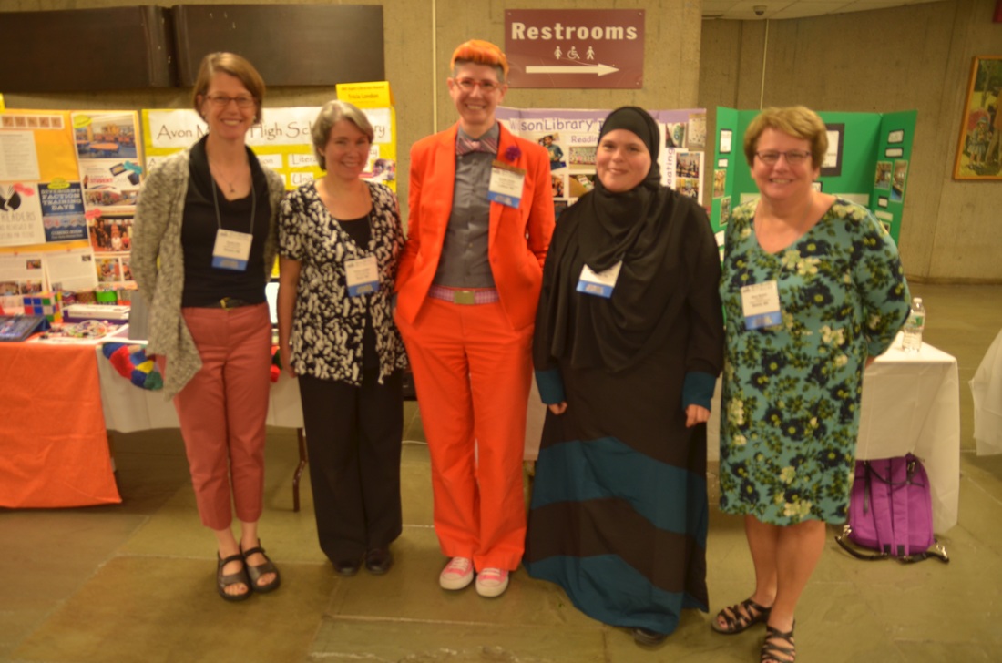 Super Librarian Awardees: Deeth Ellis, Tricia London, Jordan Funke, Rachel Bouhanda, Amy Bloom