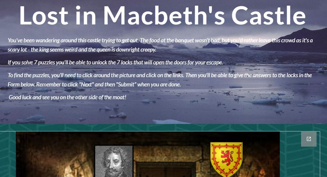 Lost in Macbeth's Castle with linked images